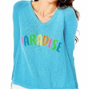 NEW Lilly Pulitze Danette V Neck "Paradise"
Sweater. Blue